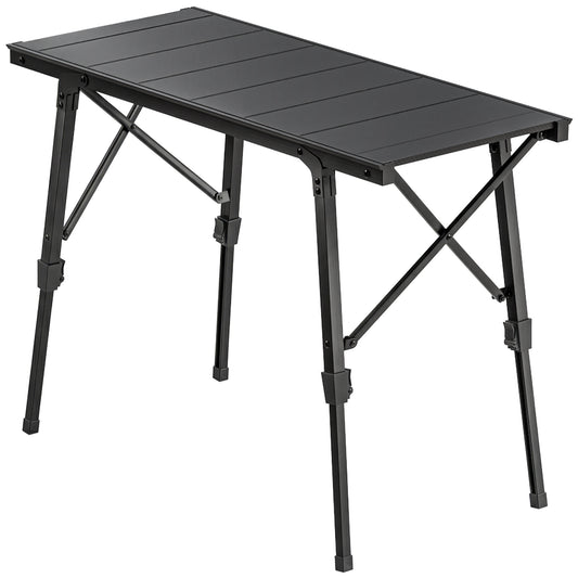 Folding Picnic Table Heavy Duty Camping Table with Removable Plates Non-slip Feet for Outdoor BBQ