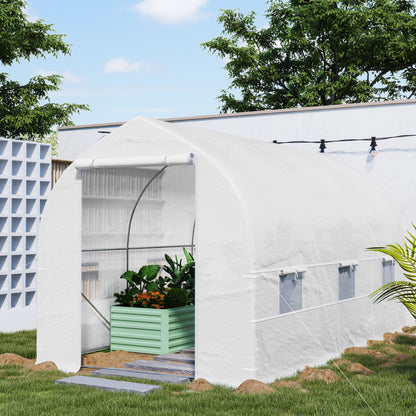 11.5' x 6.6' x 6.6' Portable Walk-In Tunnel Greenhouse Garden Warm House - White