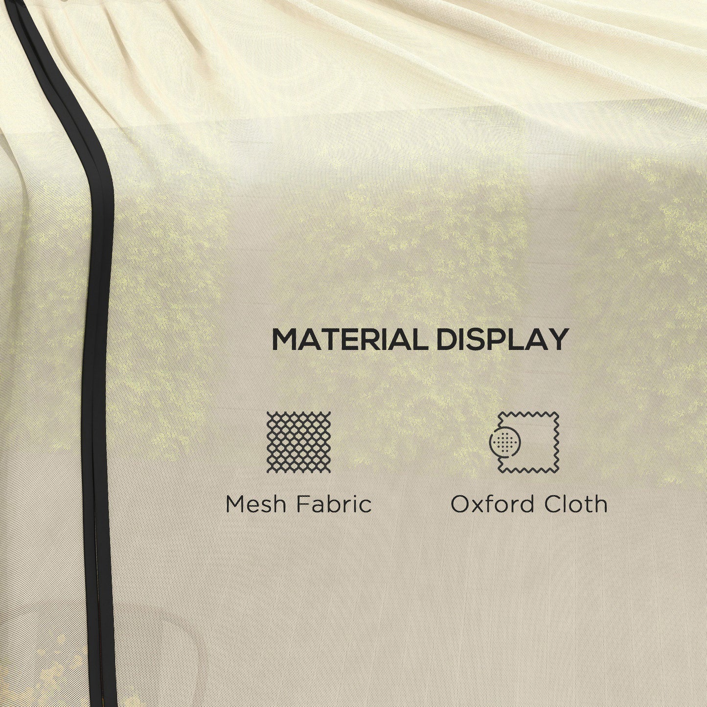 7.5FT Umbrella Table Screen Mosquito Bug Net, Garden Large Umbrella Cover Netting with Zippered Door, Beige