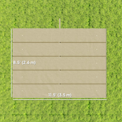 8.5' x 11.5' Retractable Pergola Canopy Replacement, Fit 10' x 13' Frame, Pergola Cover Replacement Top Only, Beige