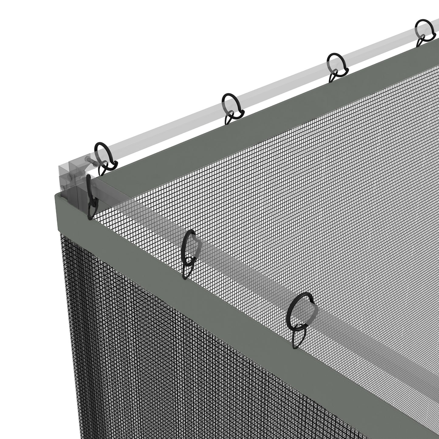 Replacement Mosquito Netting for Gazebo 10' x 12' Black Screen Walls for Canopy with Zippers, Dark Grey