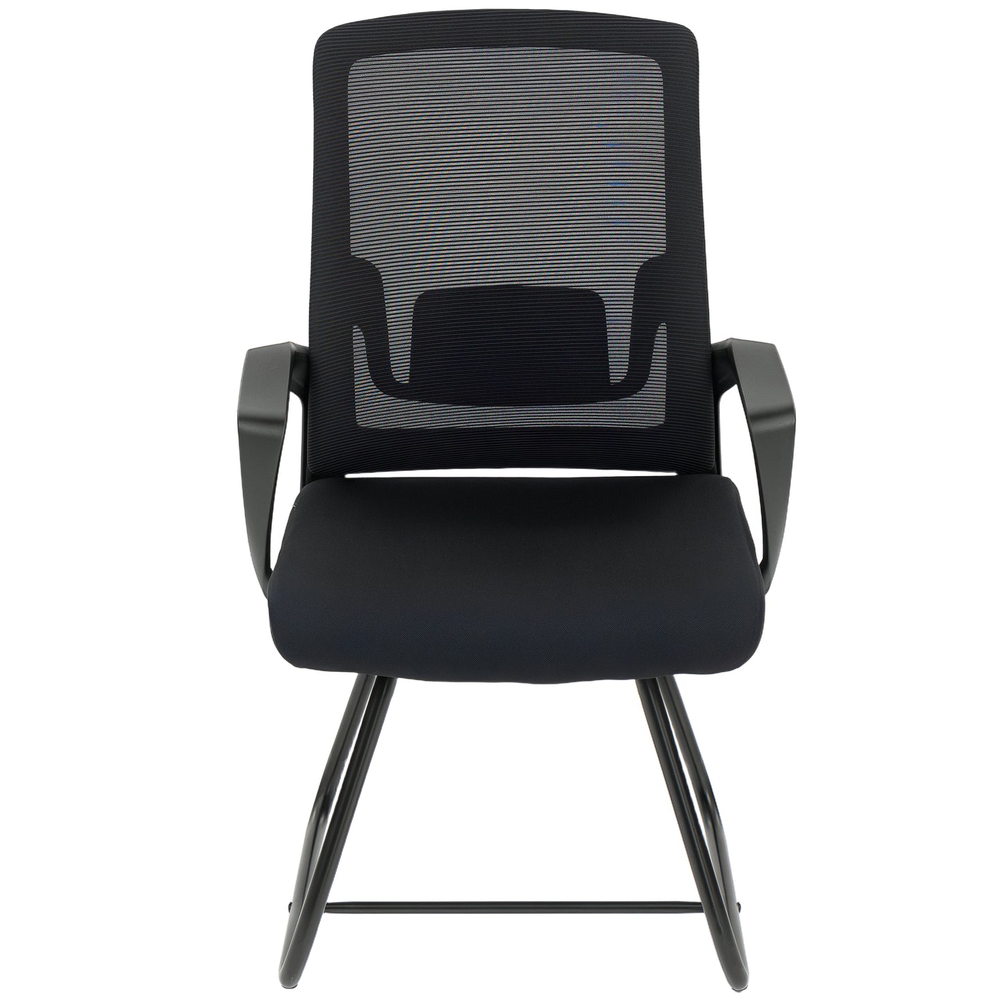 Desk Chair, Desk Chair No Wheels with Mesh Back, Lumbar Support, Metal Base for Reception, Conference