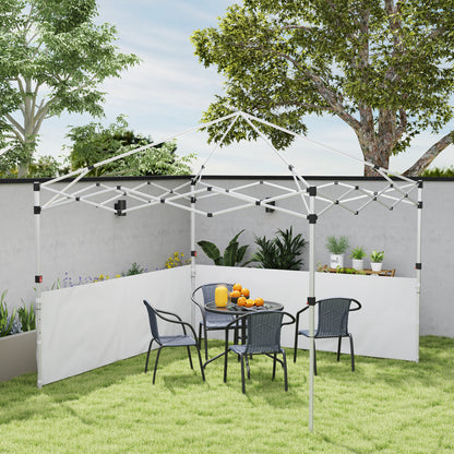 Canopy Sidewalls for 10' x 10' or 10' x 20' Pop up Canopy, 2 PCS Canopy Half Walls Only, White