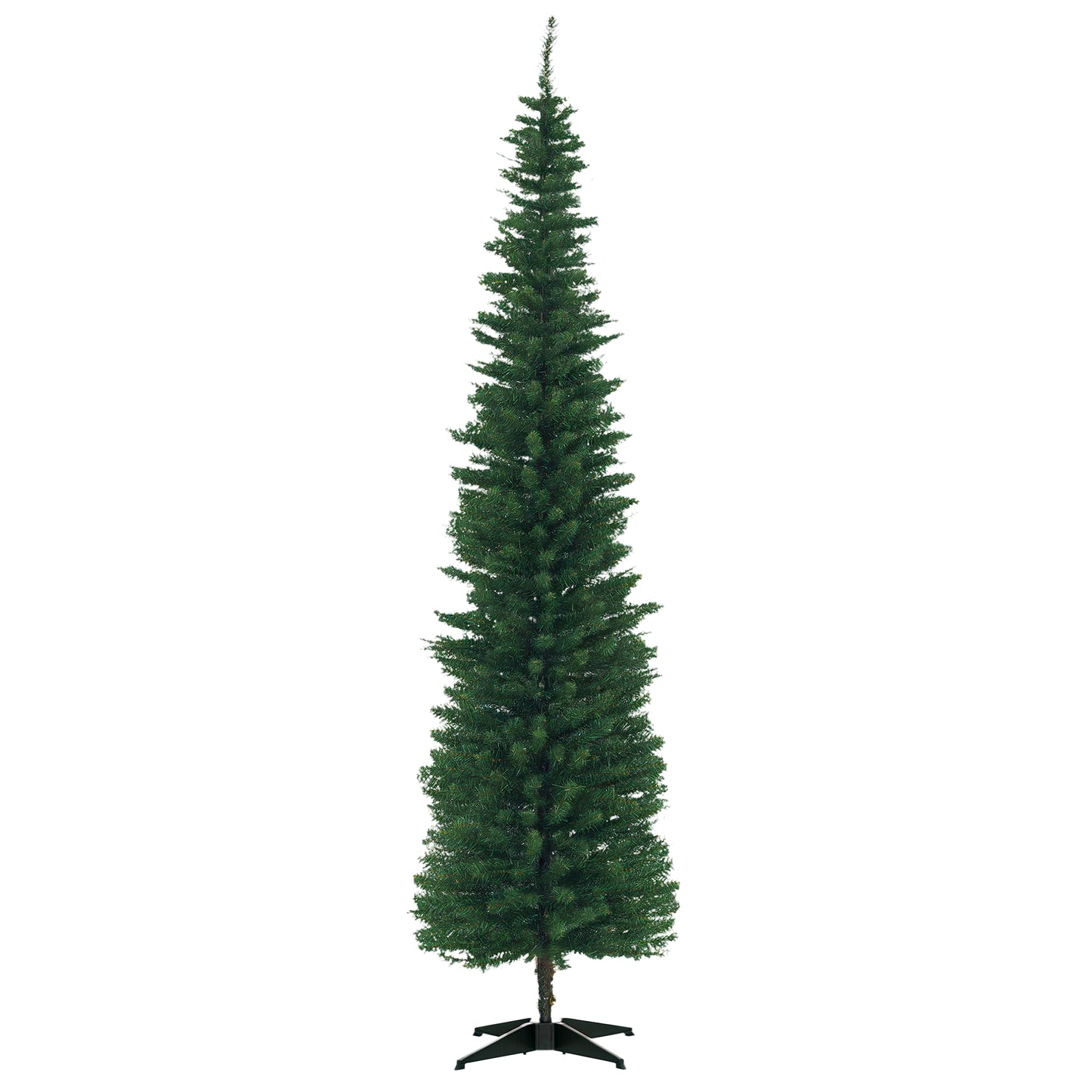 7' PVC Slim Pencil Artificial Christmas Tree 390 Branch Tips