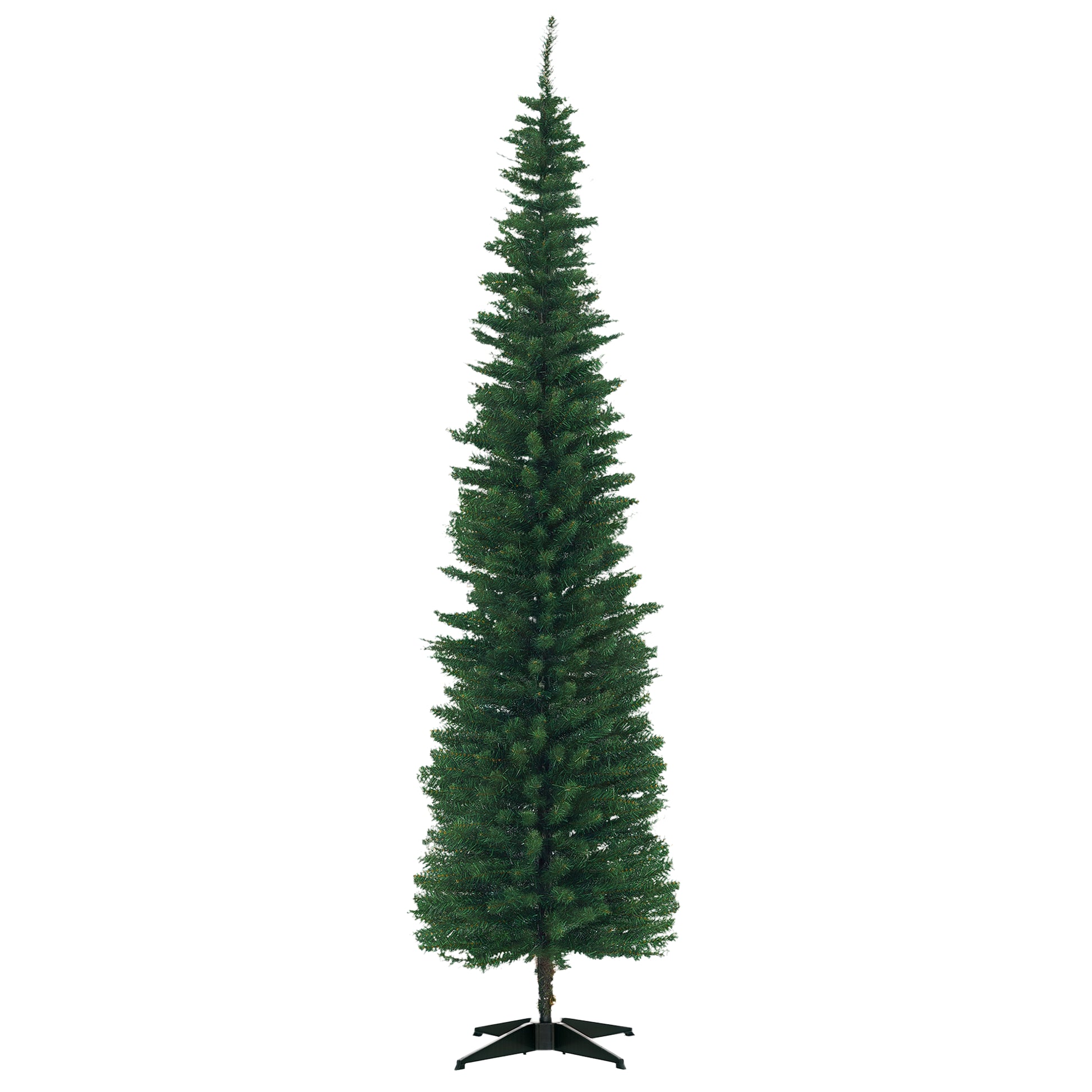 7' PVC Slim Pencil Artificial Christmas Tree 390 Branch Tips