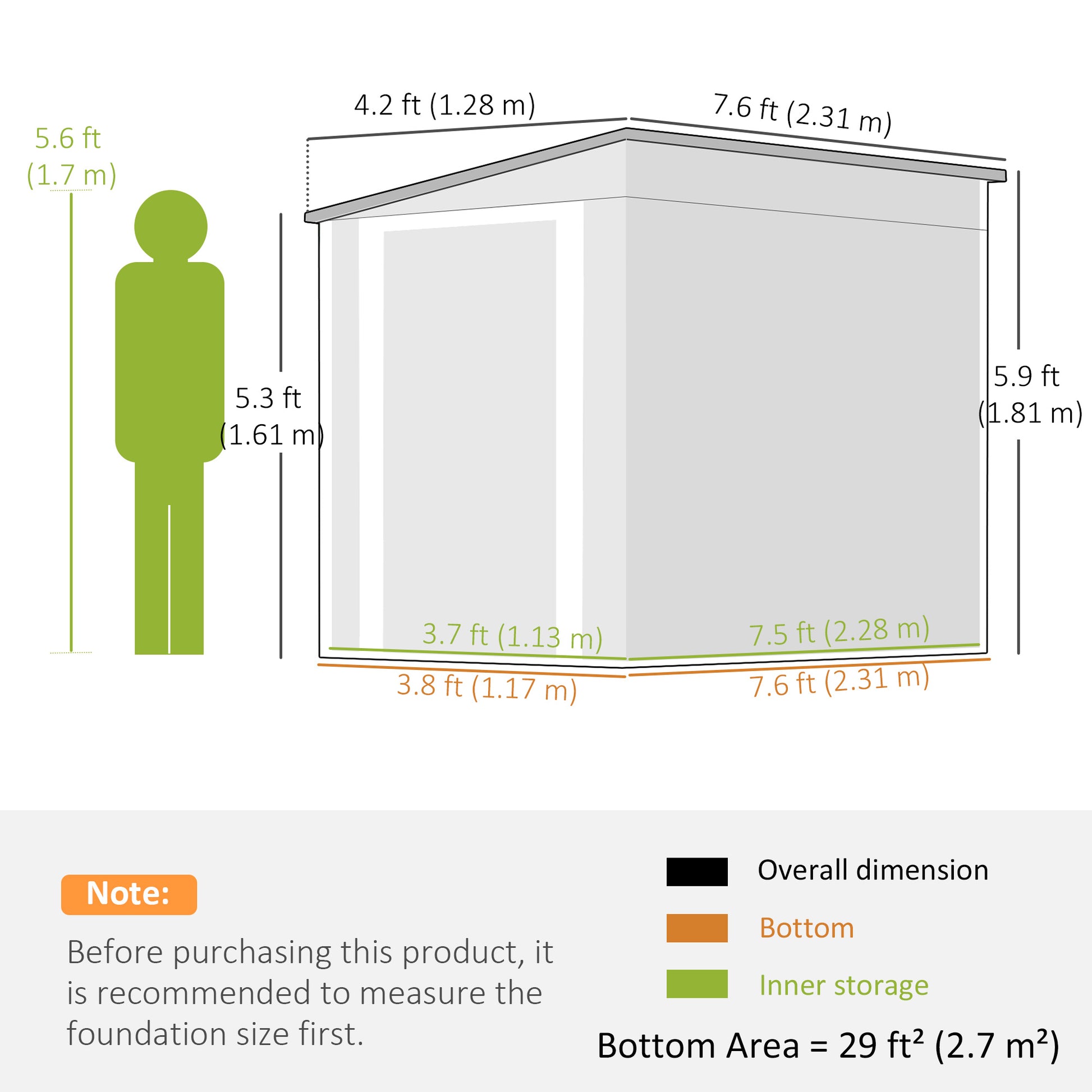 4' x 8' Outdoor Storage Shed, Metal Garden Shed with Window, 2 Vents and Lockable Door for Backyard, Garden, Patio