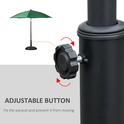 55 lbs Cement Round Umbrella Base Holder 20" Heavy Duty Parasol Stand for Patio, Outdoor, Backyard, Black