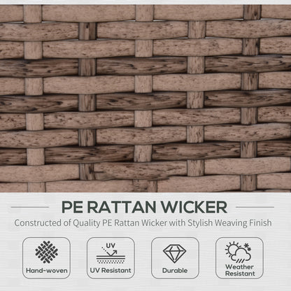 7 Pieces Patio Furniture Set, Rattan Conversation Set Garden Wicker Sofa Set with Washable Cushions and Coffee Table, All Weather PE Rattan Sectional Sofa, Grey