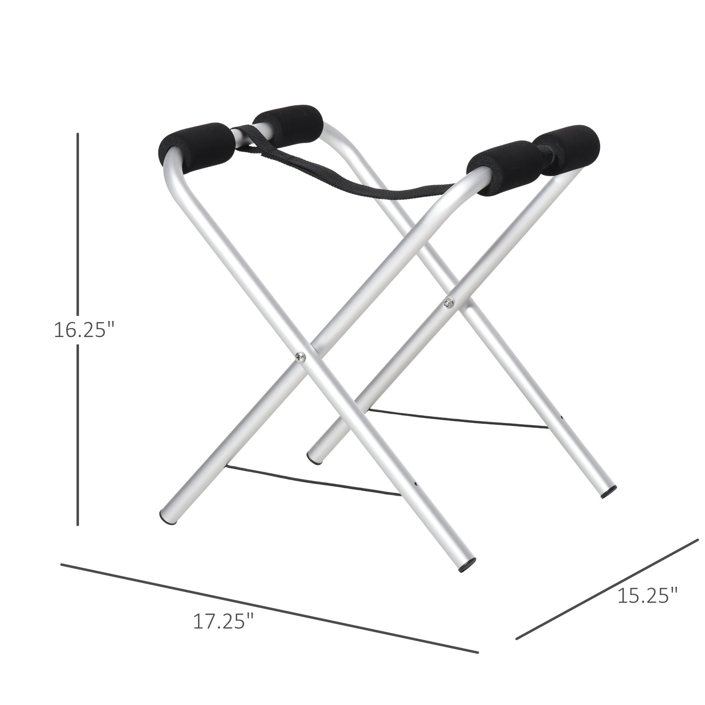 Soozier 2 Pieces Universal Kayak Storage Stand & Rack for Cleaning, Storing, & Maintenance with Aluminum Frame & Folding Design