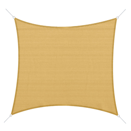10ft x10ft Square Canopy Sun Shade Sail Garden Cover UV Protector Outdoor Patio Lawn Shelter with Carrying Bag Sand