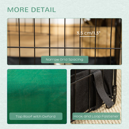 Metal Outdoor Small Animal Cage for Rabbits and Cats, Black