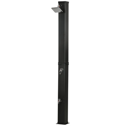 10.6 Gallons Solar Heated Shower with Free-Rotating Shower Head, Temperature Adjustment & Foot Shower