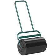 Heavy Duty Lawn Roller, 20" Push/Tow Behind Sod Roller, Grass Flattener Filled with 11gal Water/136lbs Sand, Green