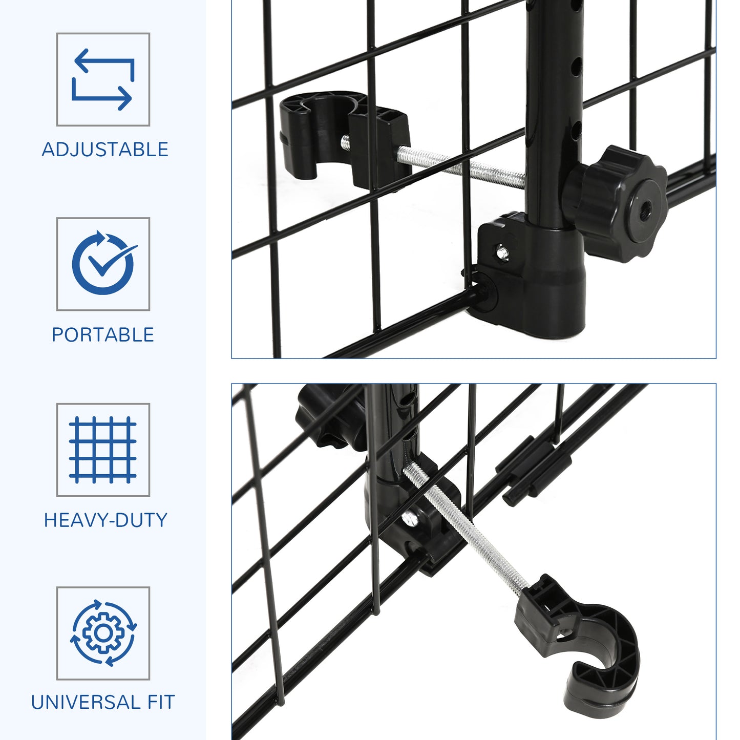 Adjustable Dog Car Barrier, Heavy Duty Dog Fence Car Safety Guard Gate for SUV, Vans, Trucks