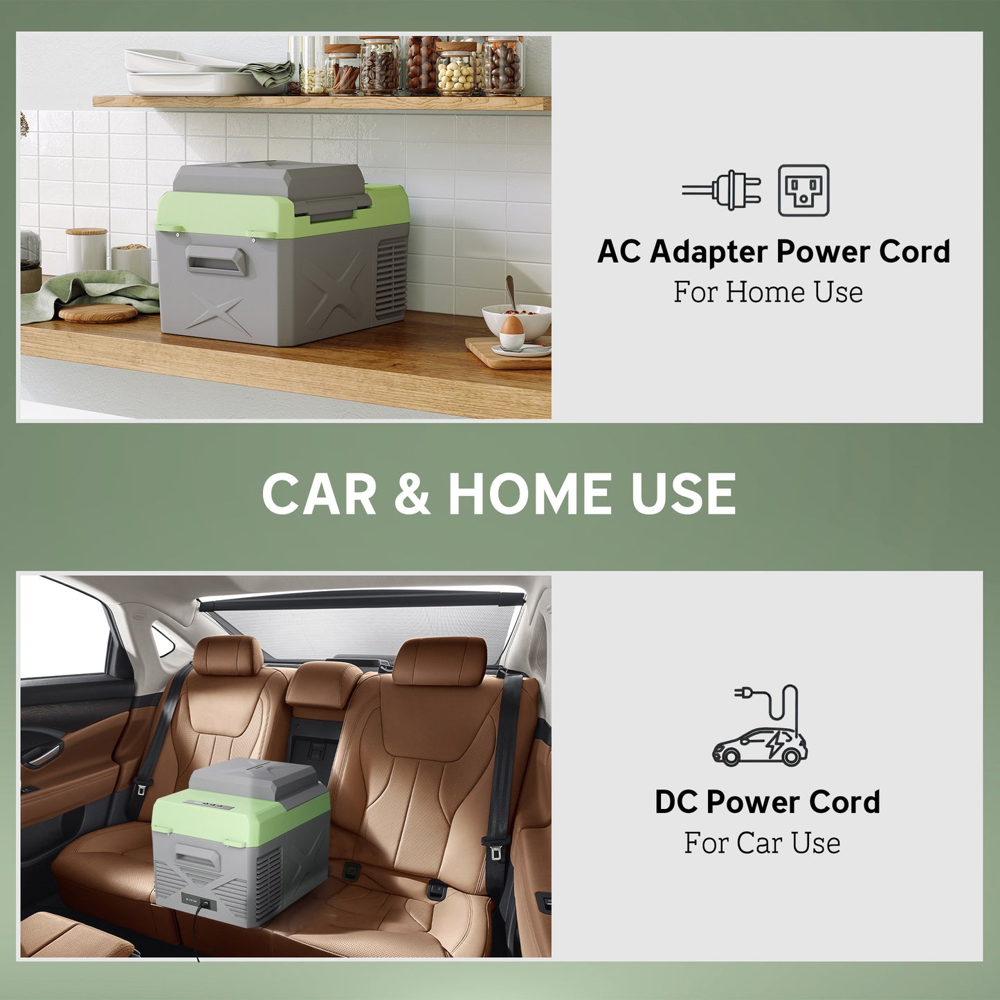 12 Volt Car Refrigerator, 12QT Car Fridge Electric Cooler, 12/24V DC and 110-240V AC, -68℉~68℉, Portable Refrigerator