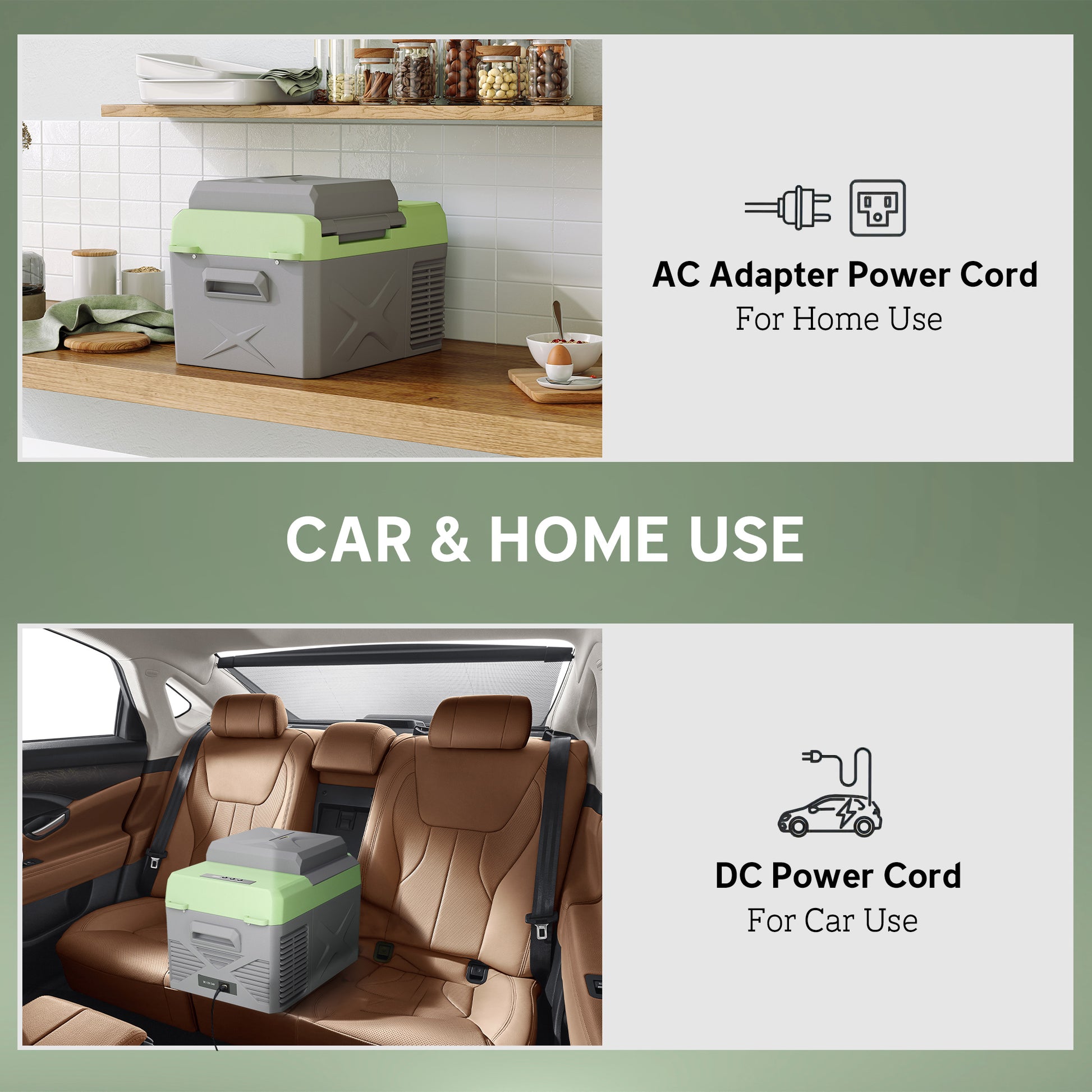 12 Volt Car Refrigerator, 12QT Car Fridge Electric Cooler, 12/24V DC and 110-240V AC, -68℉~68℉, Portable Refrigerator