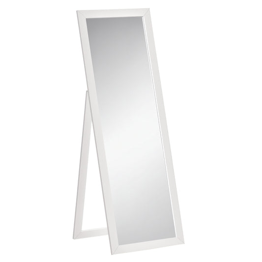 58" x 20" Full Length Mirror with Frame, Floor Standing Mirror, Rectangular Full Body Mirror for Bedroom, Living Room, White