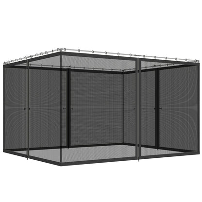 Replacement Mosquito Netting for Gazebo 10' x 13' Black Screen Walls for Canopy with Zippers, Black
