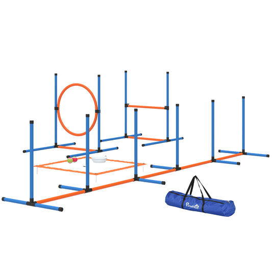 Dog Agility Training Equipment, 5PCS Dog Obstacle Course Starter Kit with Carrying Bag