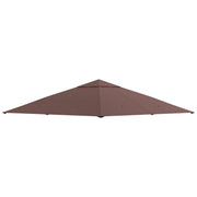10' x 10' Square Gazebo Canopy Replacement UV Protected Top Cover Sun Shade Coffee