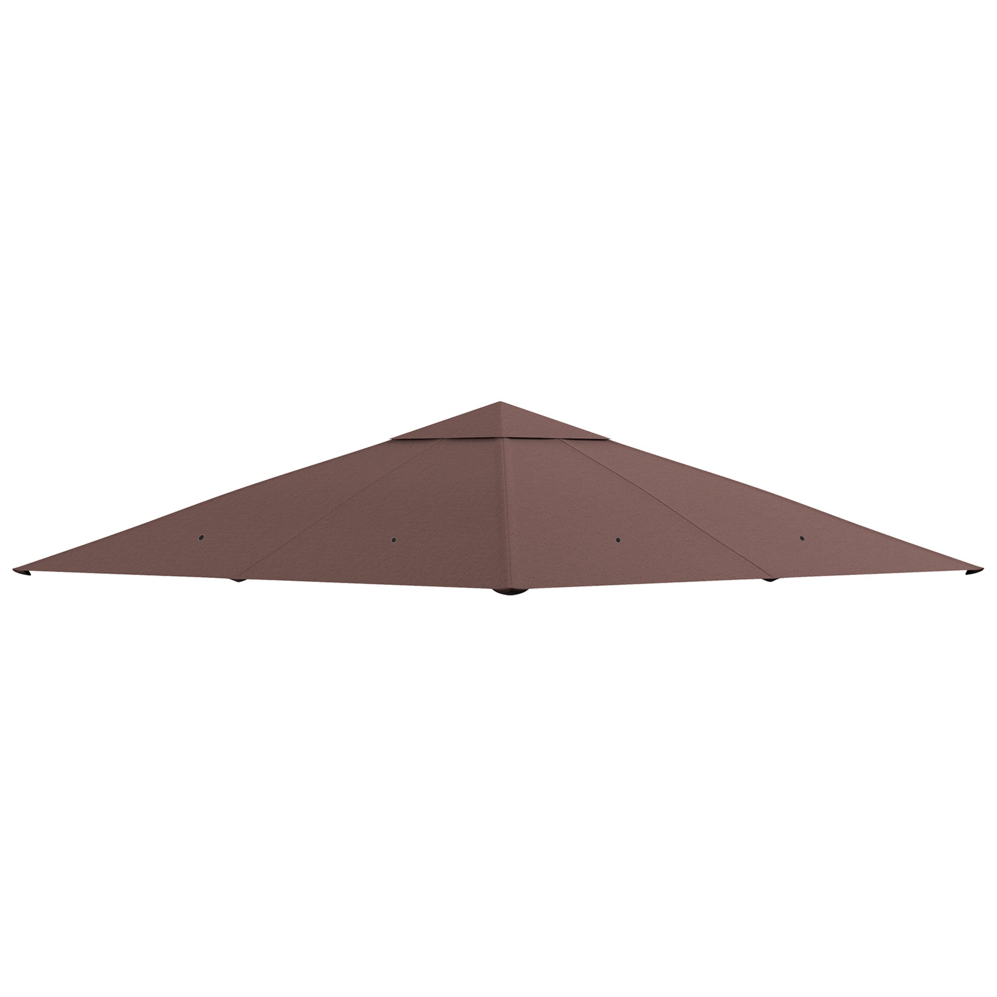 10' x 10' Square Gazebo Canopy Replacement UV Protected Top Cover Sun Shade Coffee