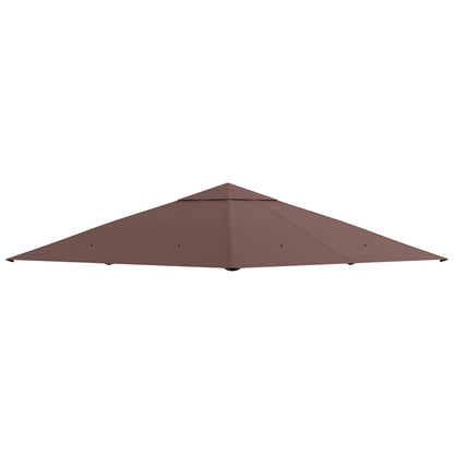 10' x 10' Square Gazebo Canopy Replacement UV Protected Top Cover Sun Shade Coffee
