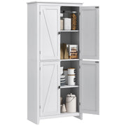 72" Freestanding Storage Cabinet, Kitchen Pantry Cabinet with Doors and Shelves for Dining Room, White