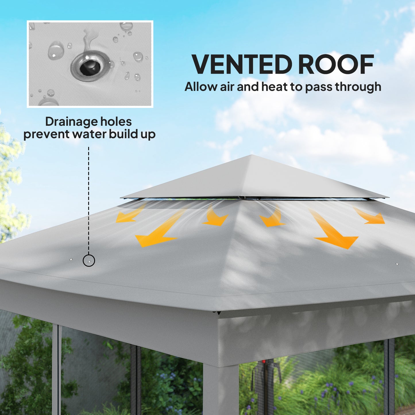 11' x 11' Pop Up Canopy 2-Tier Soft Top Shelter Event Tent w/ Netting Carry Bag for Patio Backyard Garden, Light Grey