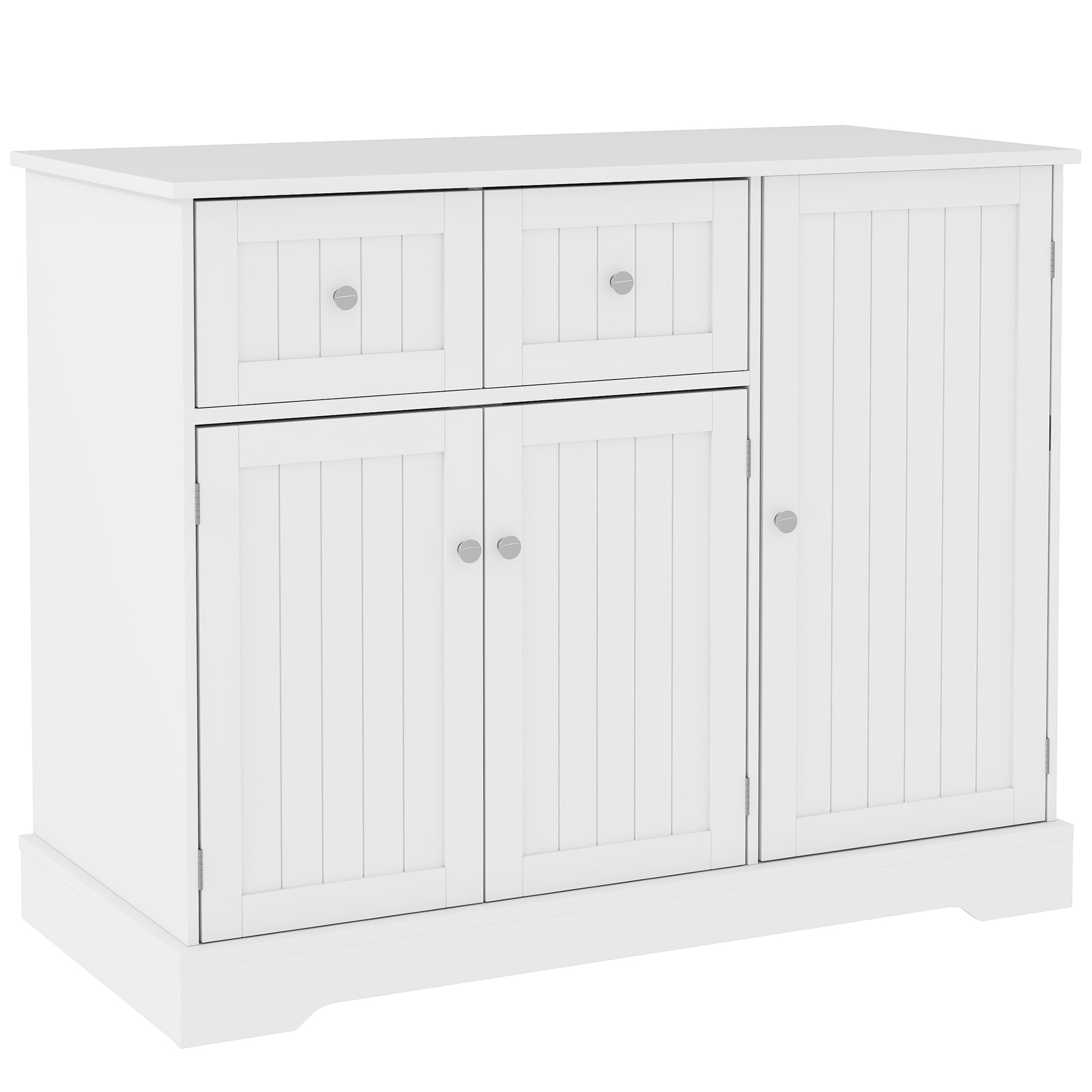 Cat Litter Box Enclosure with Drawer, Storage, Anti-tip Kit, for Living Room, Bedroom, White