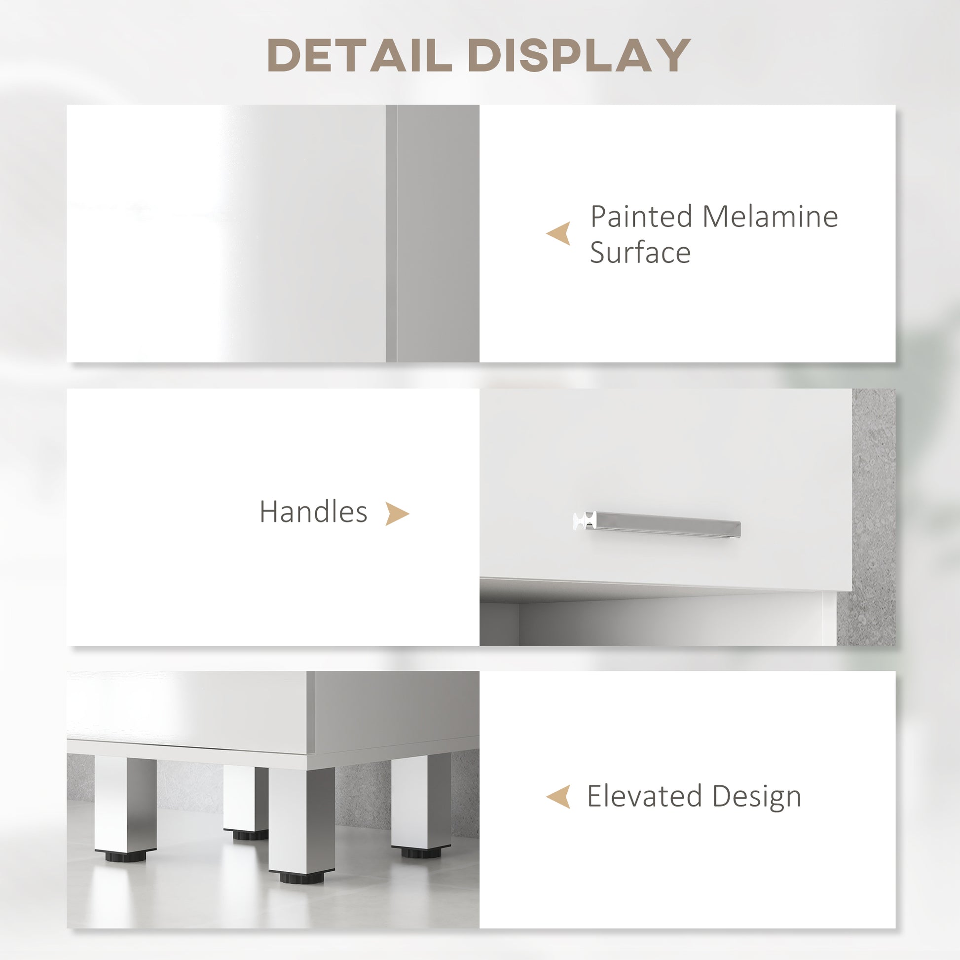 71" Tall Bathroom Storage Cabinet, Narrow Linen Tower with Drawer, Open Shelves, 2 Doors Cabinets and Adjustable Shelves, High Gloss White