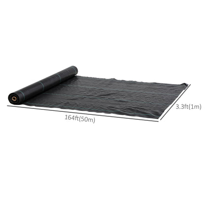 3ft x 164ft Weed Barrier, Landscape Fabric, for Greenhouse Yard Garden Weed Control, Heavy-Duty & Easy Setup, 2oz