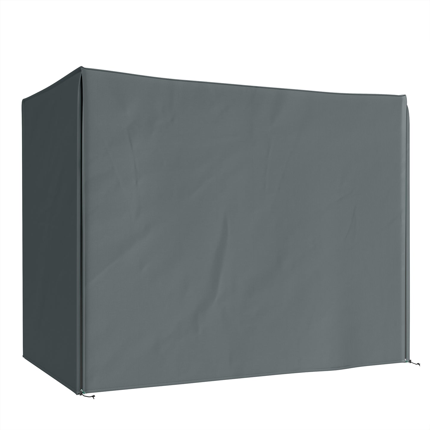 3 Seater Garden Swing Cover, Waterproof 420D Outdoor Swing Bench Cover with Zip, Windproof and Anti-UV, Grey