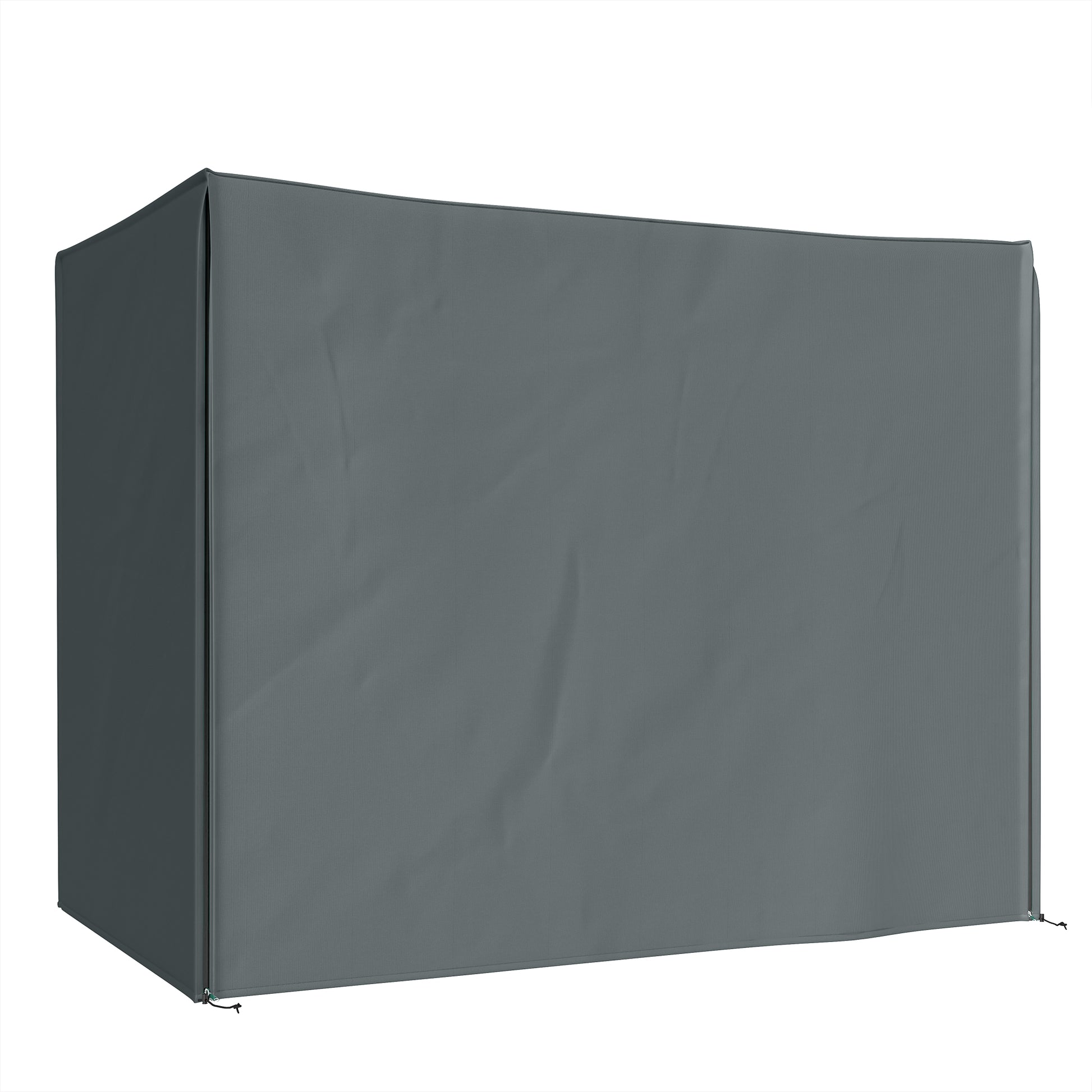 3 Seater Garden Swing Cover, Waterproof 420D Outdoor Swing Bench Cover with Zip, Windproof and Anti-UV, Grey