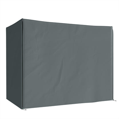 3 Seater Garden Swing Cover, Waterproof 420D Outdoor Swing Bench Cover with Zip, Windproof and Anti-UV, Grey