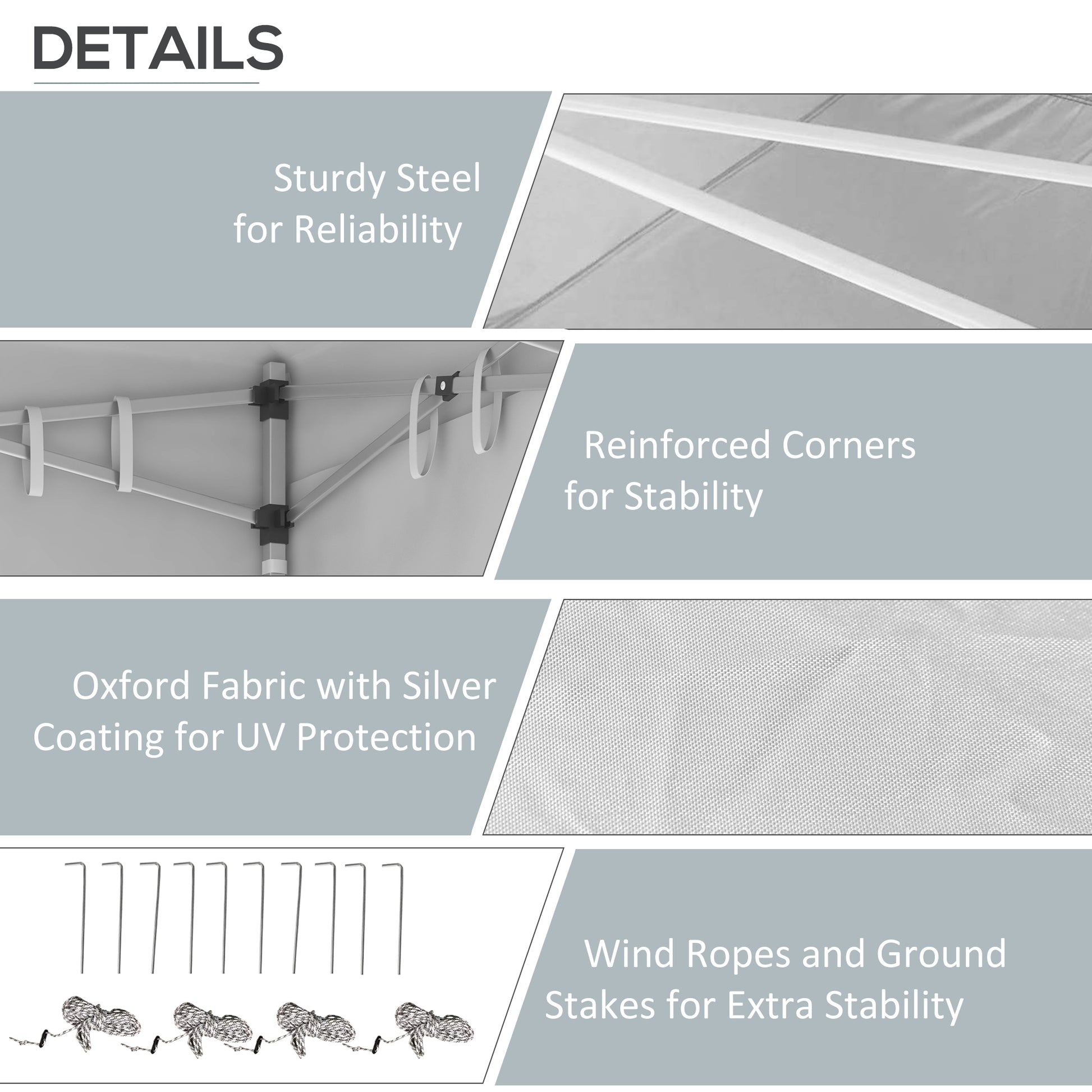 20' x 10' Folding Pop Up Canopy Tent with Sidewalls, Windows, Weight Bags and Carrying Bag, White