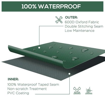 Large Patio Garden Furniture Set Cover 600D Oxford Square Waterproof, 90.6" L x 90.6" W x 27.6" H, Green