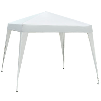 10' x 10' Arbor Barnum Folding Pop-up Garden Gazebo with Transport Bag-White
