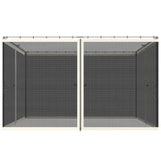 Replacement Mosquito Netting for Gazebo 10' x 12' Black Screen Walls for Canopy with Zippers, Cream White