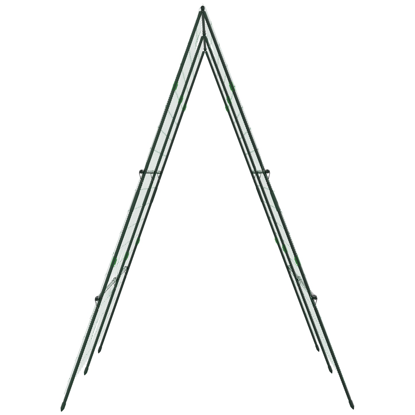 71" x 71" Metal Cucumber Trellis with Netting for Climbing Plants Vegetables, A Frame Tomato Plant Support Tomato Trellis for Vegetable Garden, Patio, Balcony, Green