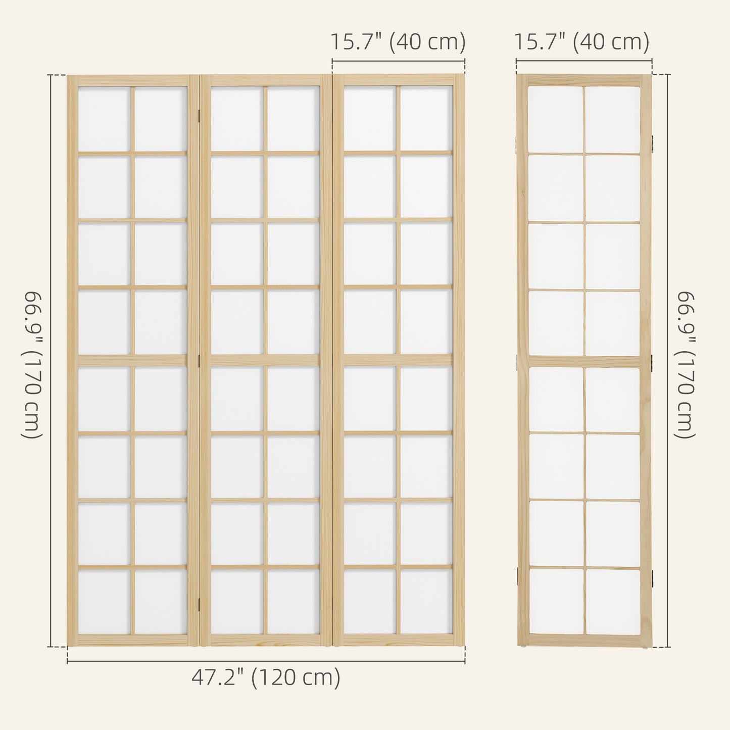 3 Panel Room Divider, 5.6 ft Folding Wall Divider Room Partition for Home Office, Bedroom
