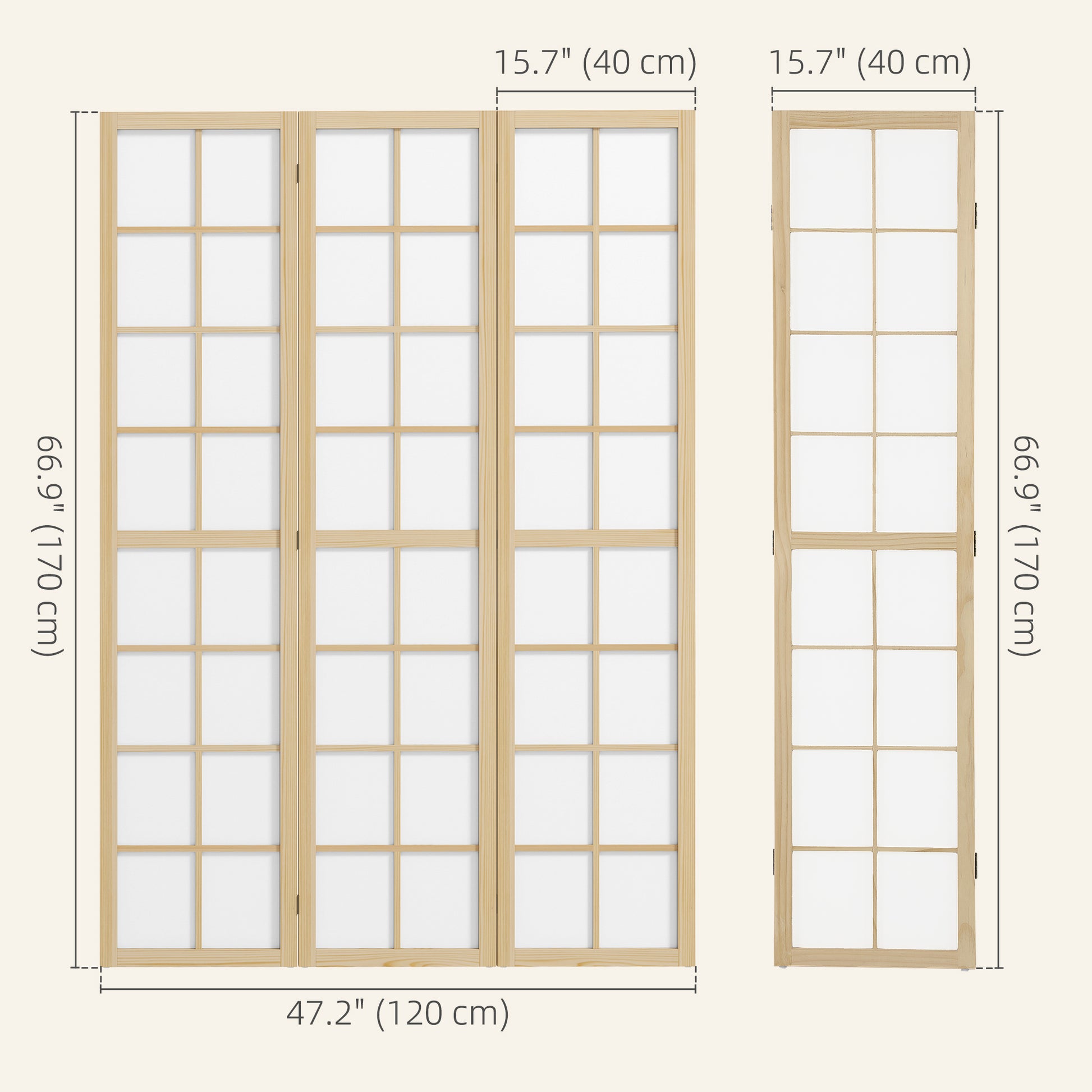3 Panel Room Divider, 5.6 ft Folding Wall Divider Room Partition for Home Office, Bedroom