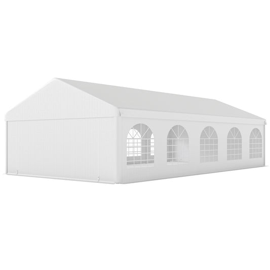 16'x32' Heavy Duty Large Party Tent & Carport with Removable Sidewalls, Portable Garage Canopy Tent, White