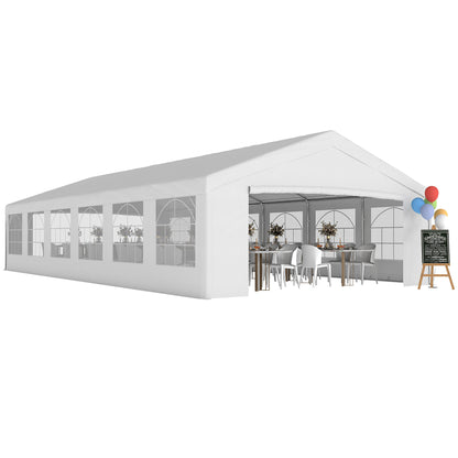 40'x20' Heavy Duty Large Party Tent & Carport with Removable Sidewalls, Windows, Portable Garage Canopy Tent, Sun Shade Shelter for Parties Wedding Outdoor Events, White