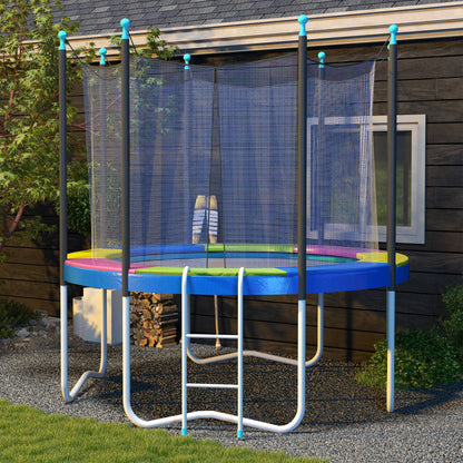 Soozier 8FT Trampoline Spring Cover, Trampoline Pad Replacement, Waterproof and Tear-Resistant, All-Weather Trampoline Accessories, Multi-Colored