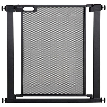 29.5"-32.3" Metal Pet Gate, w/ Auto Closing Door, Double Locking, Dog Gate for Doorways, Stairs, Hallways, Indoor/Outdoor, Black