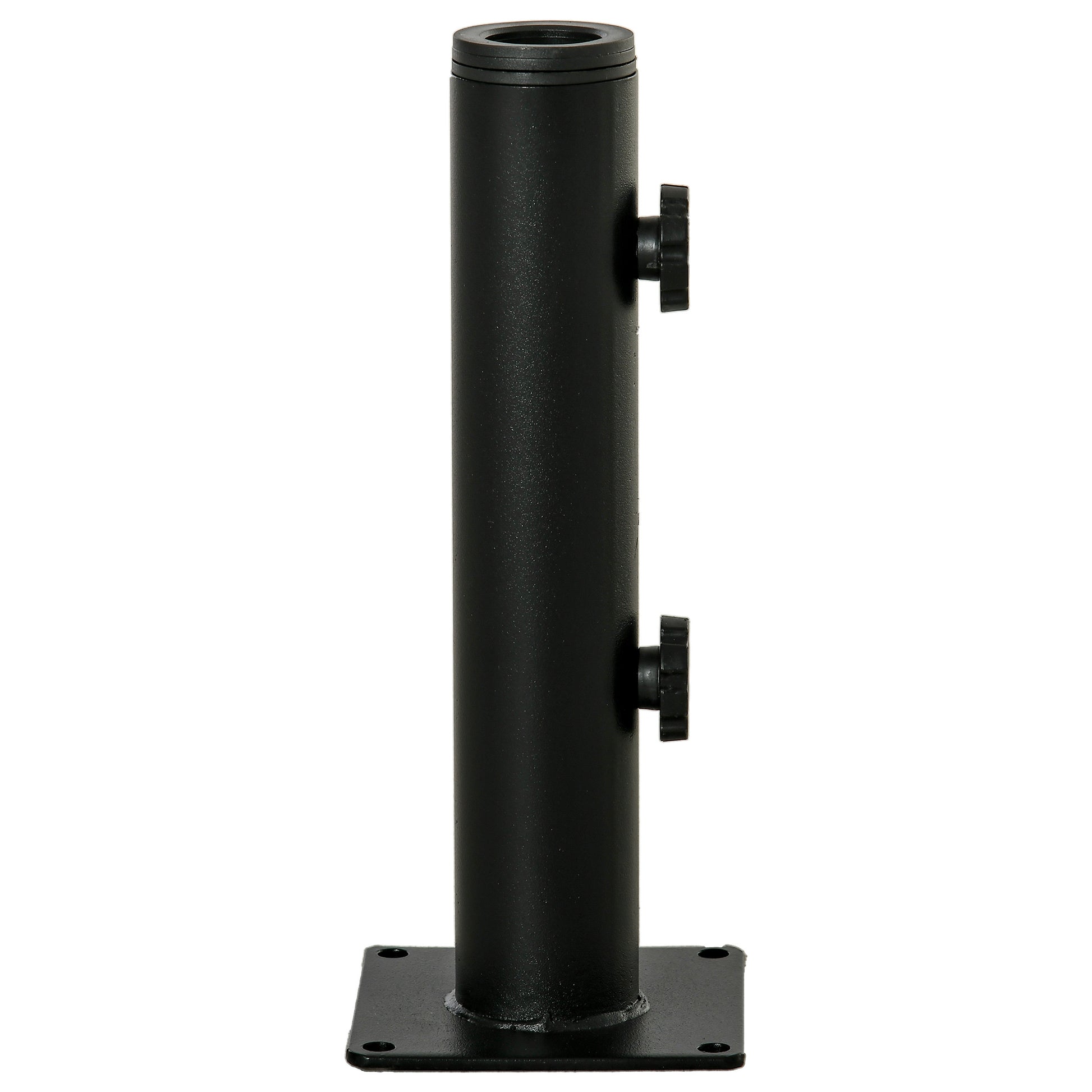 Deck Mount Umbrella Holder, Outdoor Umbrella Base Stand for Deck, Dock, Patios Garden, Pontoon, Black