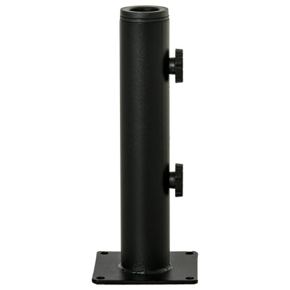 Deck Mount Umbrella Holder, Outdoor Umbrella Base Stand for Deck, Dock, Patios Garden, Pontoon, Black
