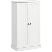 Freestanding Pantry Cabinet 41 Inch Kitchen Pantry with Spice Racks and Adjustable Shelves for Home Use, White