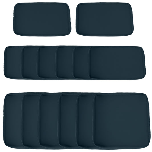 Outdoor Patio Rattan Sofa Set Cushion Polyester Cover Replacement- No Cushion Included