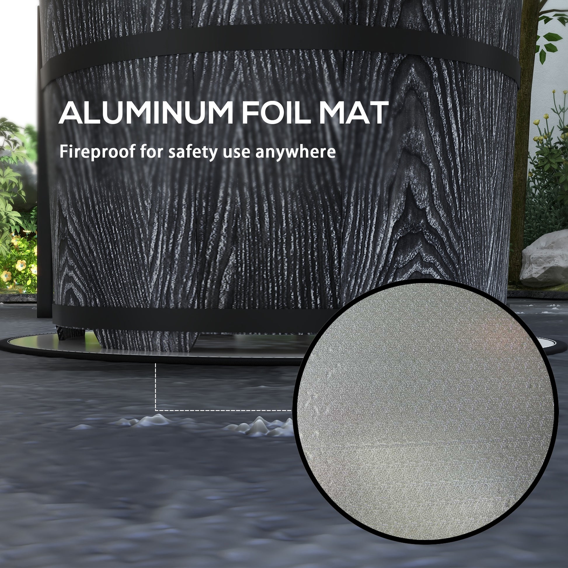 Smokeless Fire Pit, Portable Camping Bonfire Stove with Mat for Backyard Patio Picnic, Magnesium Oxide, Black